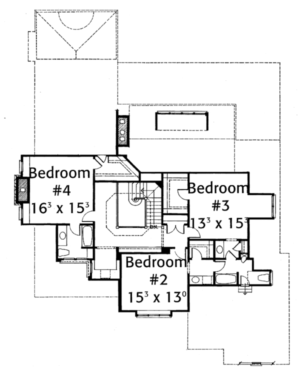 Architectural House Design - Country Floor Plan - Upper Floor Plan #429-273