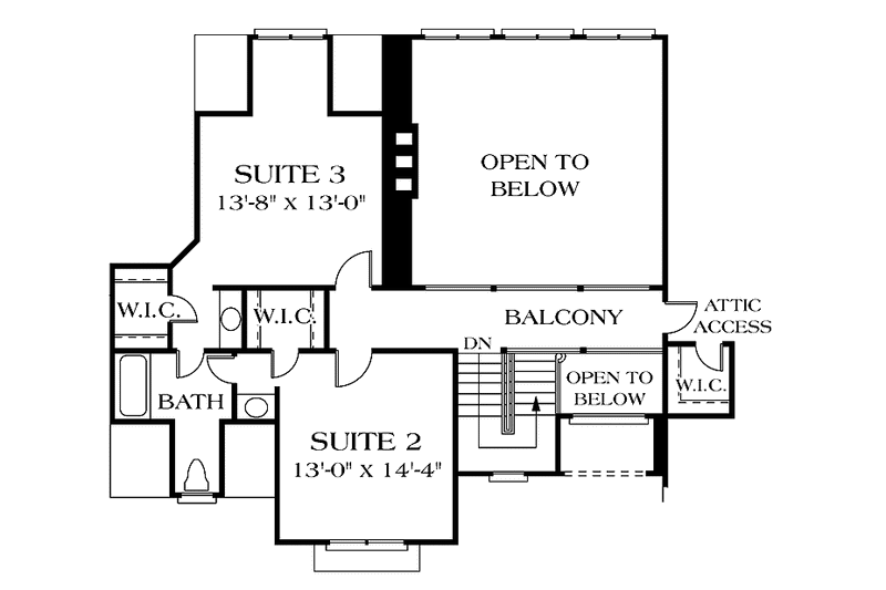 Home Plan - Floor Plan - Upper Floor for Country House Plan #453-118 - 3 bed, 3 bath