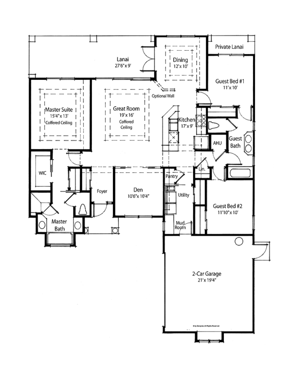 House Plan Design - Country Floor Plan - Main Floor Plan #938-13