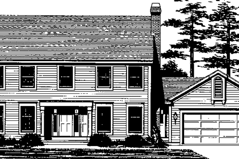 House Plan Design - Colonial Exterior - Front Elevation Plan #1001-156