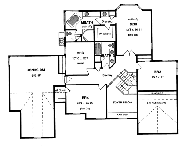 Home Plan - Country Floor Plan - Upper Floor Plan #316-137