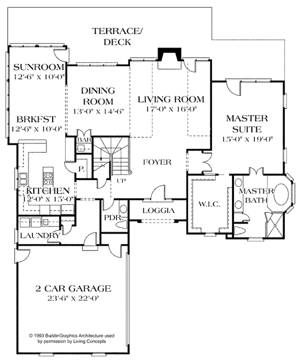 Home Plan - Traditional Floor Plan - Main Floor Plan #453-98