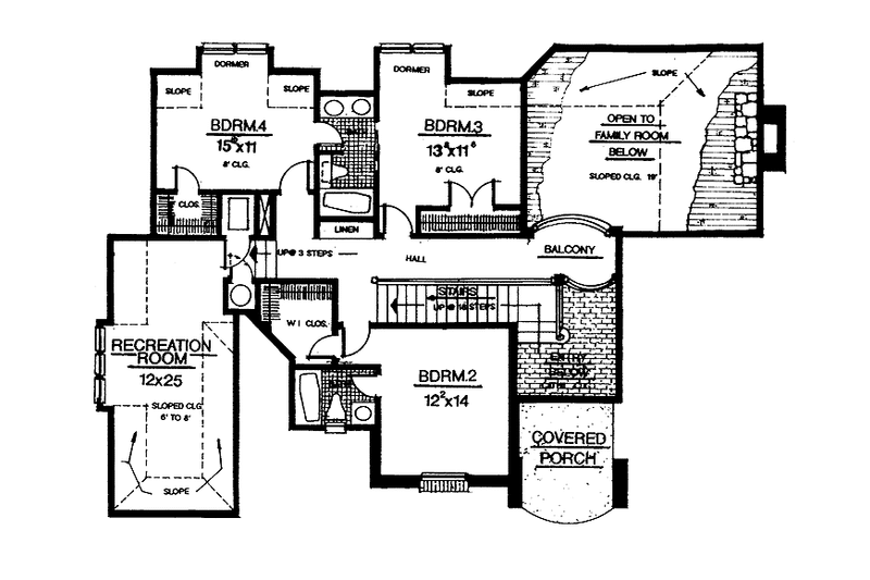 Home Plan - Floor Plan - Upper Floor for Craftsman House Plan #310-1153 - 4 bed, 3.5 bath