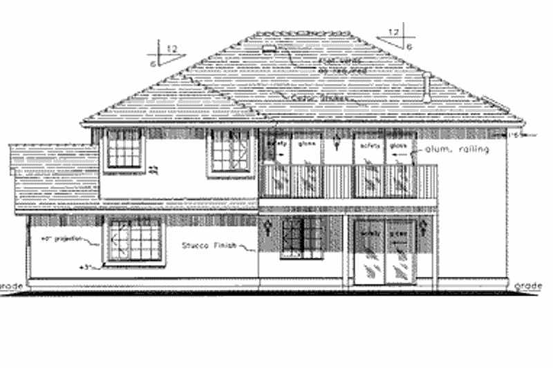 Dream House Plan - Exterior - Rear Elevation for European House Plan #18-9146 - 3 bed, 2 bath