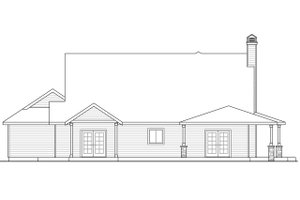 Exterior - Rear Elevation for Country House Plan #124-1067 - 4 bed, 3.5 bath