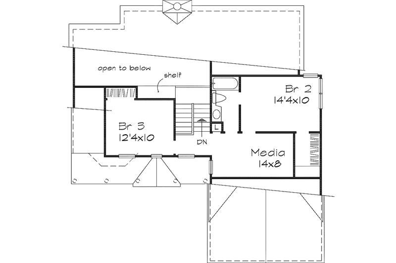 Home Plan - Floor Plan - Upper Floor for Country House Plan #320-631 - 3 bed, 2.5 bath