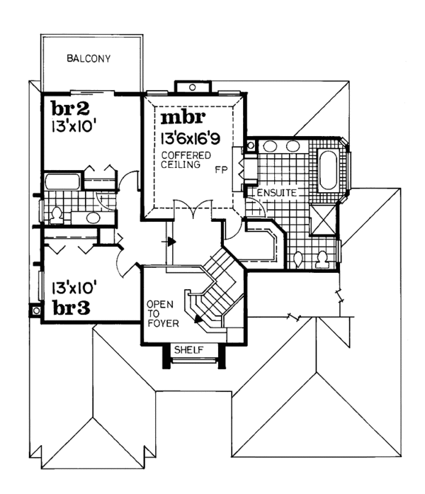 House Blueprint - Prairie Floor Plan - Upper Floor Plan #47-732