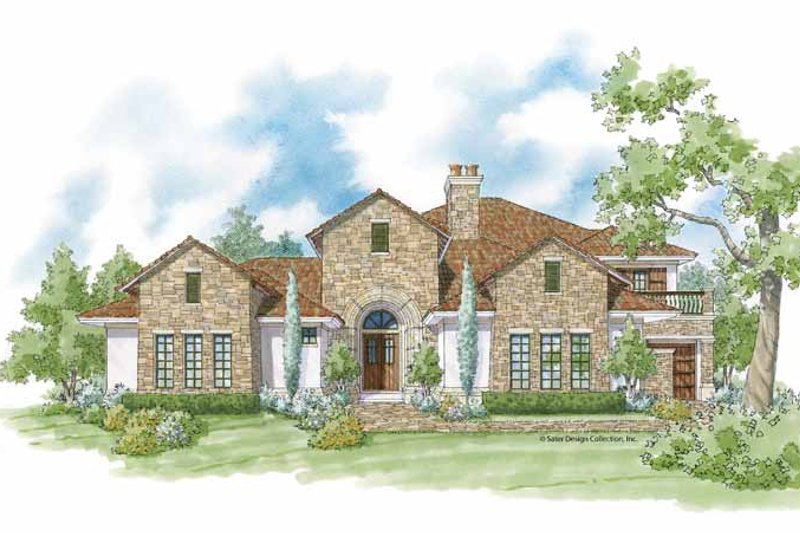 Home Plan - Mediterranean Exterior - Front Elevation Plan #930-423