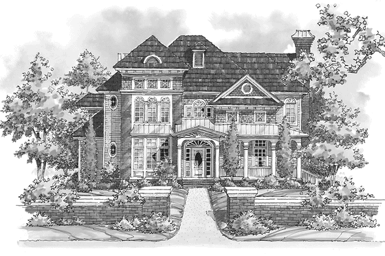 Exterior - Front Elevation 3 for Victorian House Plan #930-200 - 3 bed, 3.5 bath