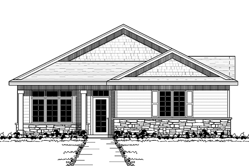 Dream House Plan - Ranch Exterior - Front Elevation Plan #51-599