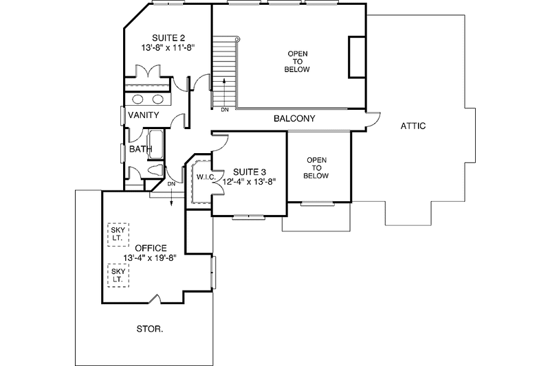 Dream House Plan - Floor Plan - Upper Floor for Traditional House Plan #453-116 - 3 bed, 2.5 bath