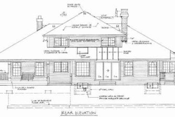 Exterior - Rear Elevation for Traditional House Plan #47-470 - 4 bed, 2.5 bath