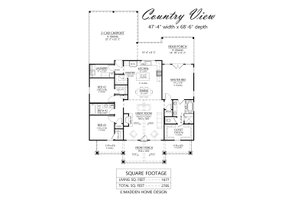 Floor Plan - Main Floor for Barndominium House Plan #1074-114 - 3 bed, 2 bath