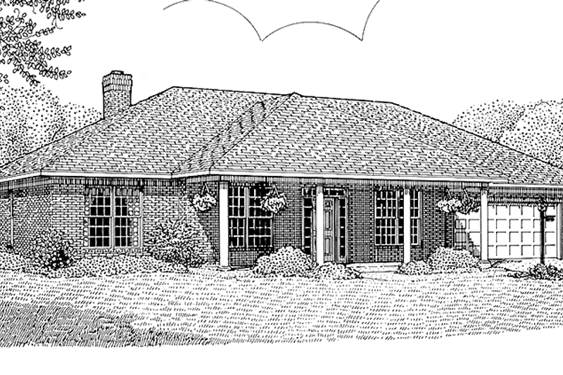 Dream House Plan - Exterior - Front Elevation 3 for Contemporary House Plan #11-240 - 3 bed, 2 bath