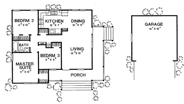 Architectural House Design - Country Floor Plan - Main Floor Plan #472-284
