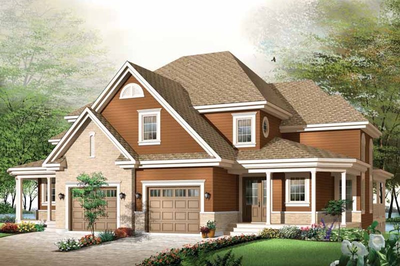 Architectural House Design - Country Exterior - Front Elevation Plan #23-2355