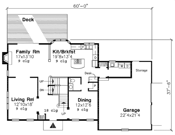 Home Plan - Classical Floor Plan - Main Floor Plan #320-522