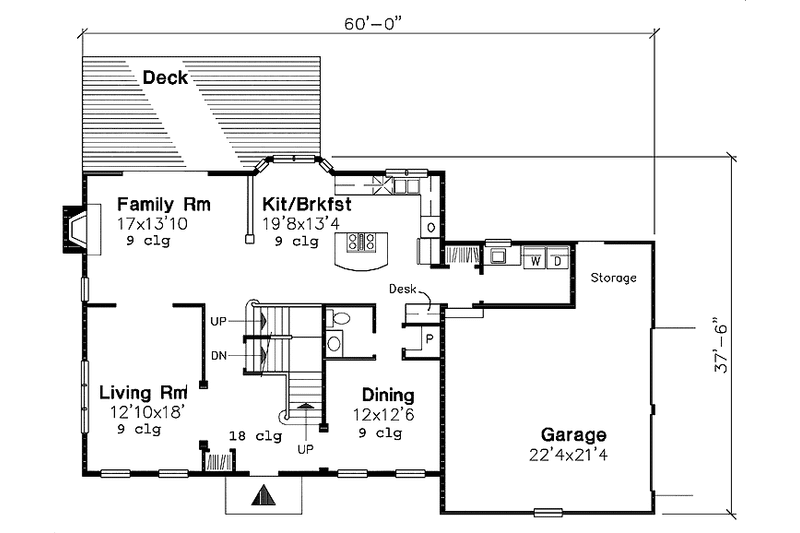 Home Plan - Floor Plan - Main Floor for Classical House Plan #320-522 - 4 bed, 3.5 bath