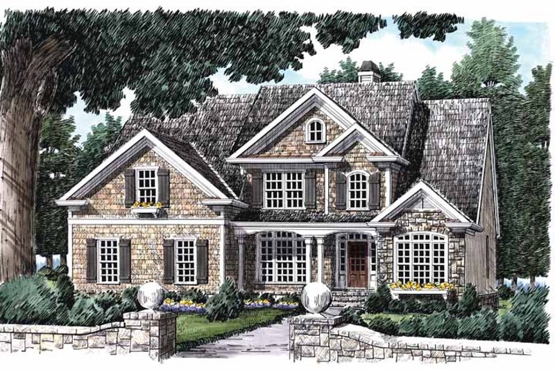 Home Plan - Exterior - Front Elevation 3 for European House Plan #927-646 - 4 bed, 2.5 bath