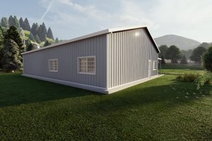 Exterior - Other Elevation 3 for Barndominium House Plan #1107-2 - 2 bed, 2 bath