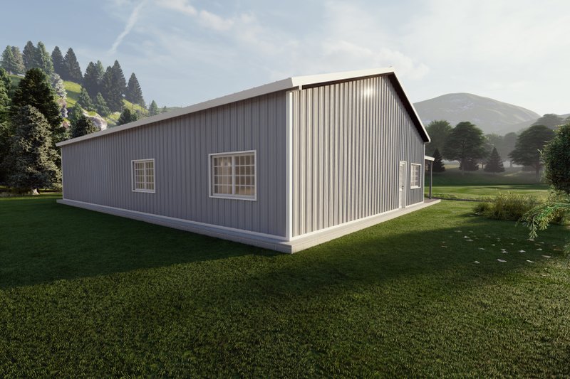 Architectural House Design - Exterior - Other Elevation 3 for Barndominium House Plan #1107-2 - 2 bed, 2 bath