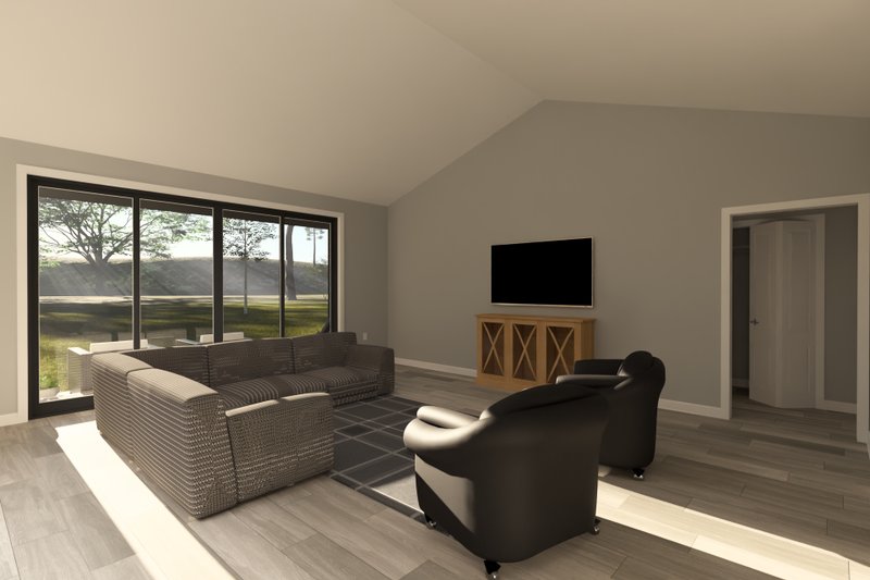 Architectural House Design - Interior - Family Room for Modern House Plan #513-2410 - 4 bed, 3.5 bath