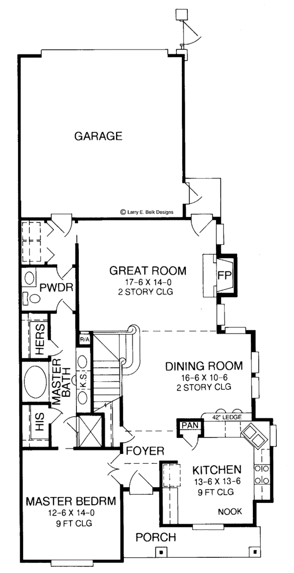 House Plan Design - Country Floor Plan - Main Floor Plan #952-256