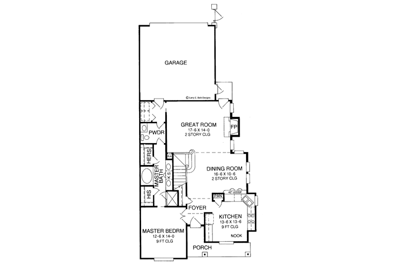 Dream House Plan - Floor Plan - Main Floor for Country House Plan #952-256 - 3 bed, 2.5 bath