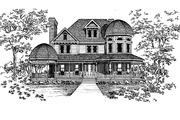 Victorian Style House Plan - 4 Beds 3.5 Baths 3459 Sq/Ft Plan #72-894 Exterior 