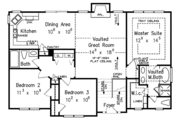 Colonial Style House Plan - 3 Beds 2 Baths 1295 Sq/Ft Plan #927-204 Floor 