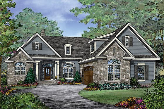 Exterior - Front Elevation 3 for Craftsman House Plan #929-981 - 3 bed, 2 bath