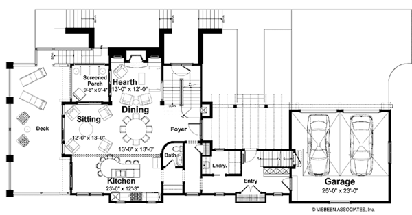 Traditional Floor Plan - Main Floor Plan #928-95