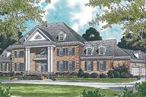 House Design - Exterior - Front Elevation for Classical House Plan #453-203 - 4 bed, 5 bath