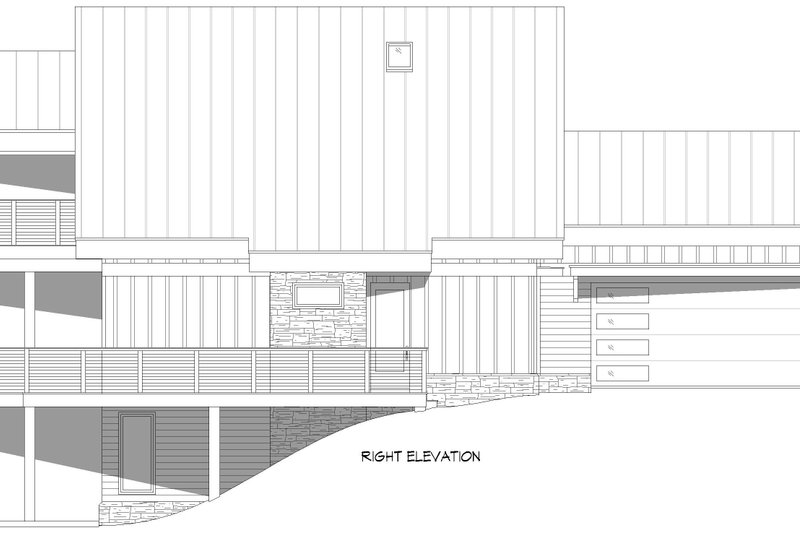Architectural House Design - Exterior - Other Elevation 2 for Modern House Plan #932-1121 - 3 bed, 2 bath