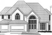 European Style House Plan - 4 Beds 3.5 Baths 3501 Sq/Ft Plan #67-599 