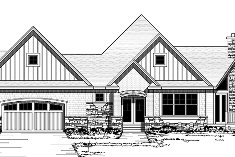 Home Plan - Ranch Exterior - Front Elevation Plan #51-673