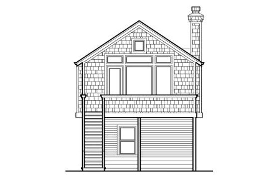 Exterior - Rear Elevation for Traditional House Plan #48-313 - 3 bed, 2 bath