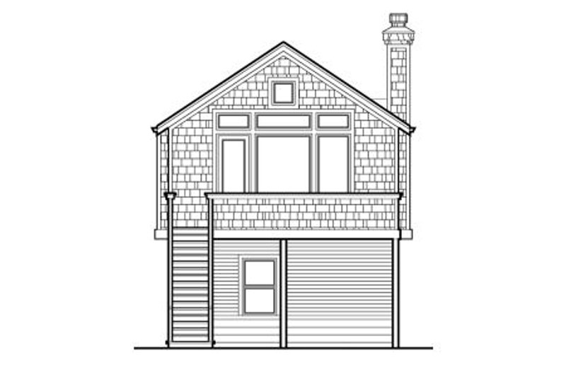 Home Plan - Exterior - Rear Elevation for Traditional House Plan #48-313 - 3 bed, 2 bath