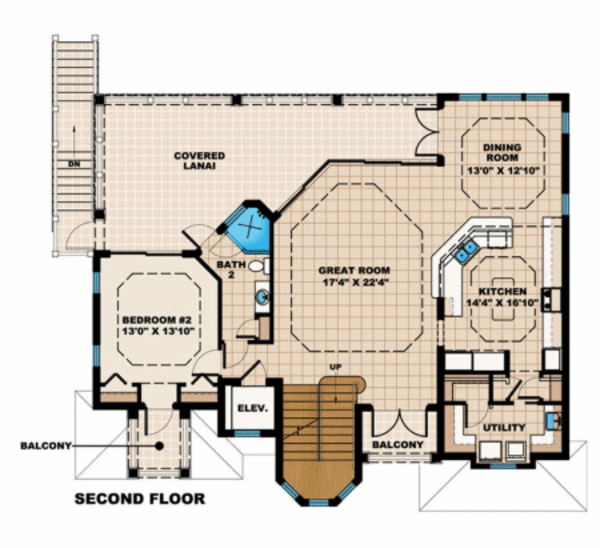Cottage Floor Plan - Upper Floor Plan #27-249