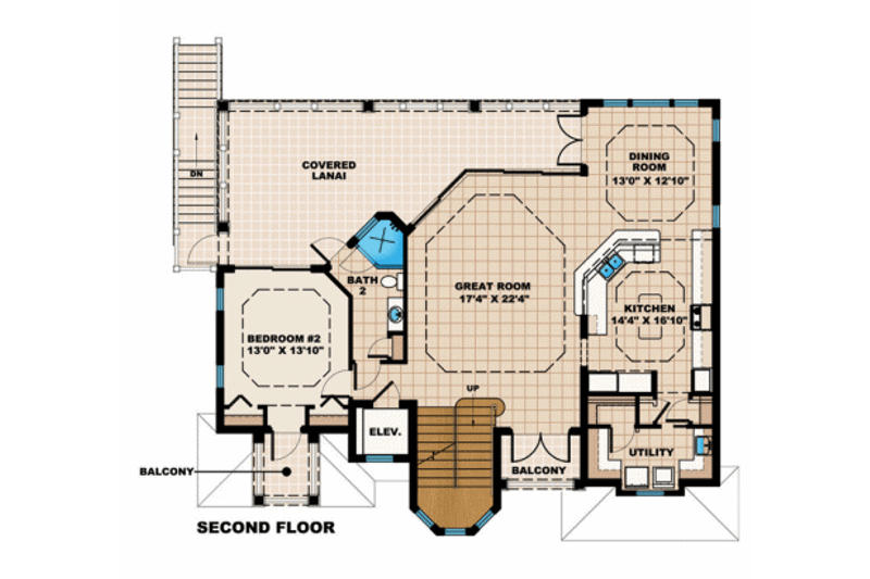 Dream House Plan - Floor Plan - Upper Floor for Cottage House Plan #27-249 - 3 bed, 3 bath