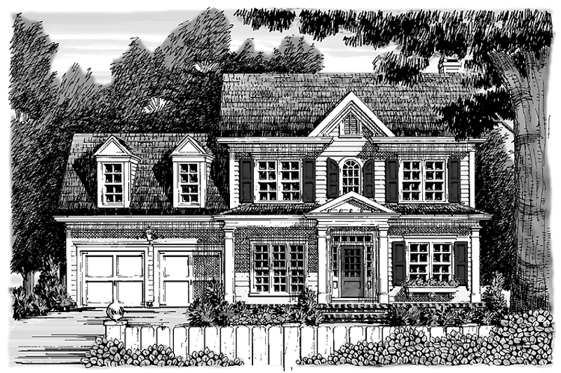 House Blueprint - Exterior - Front Elevation 3 for Classical House Plan #927-853 - 4 bed, 3 bath
