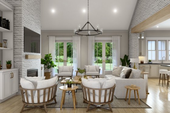 Interior - Family Room for Farmhouse House Plan #430-261 - 3 bed, 2.5 bath