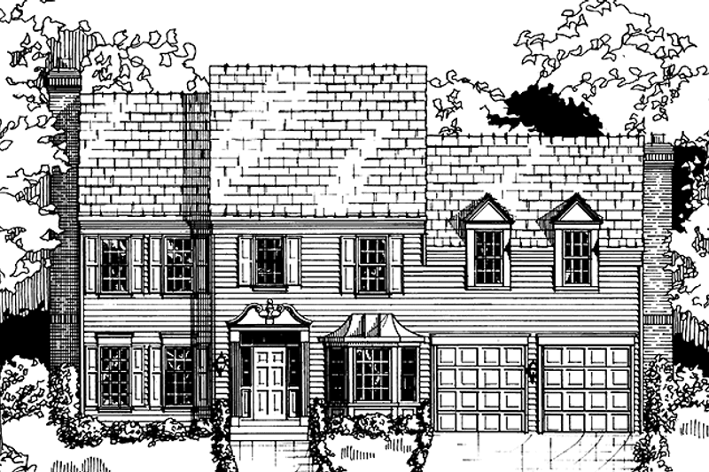 Home Plan - Colonial Exterior - Front Elevation Plan #953-31