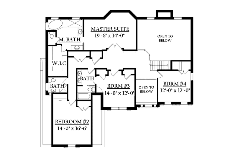 Architectural House Design - Floor Plan - Upper Floor for Traditional House Plan #937-22 - 4 bed, 3.5 bath