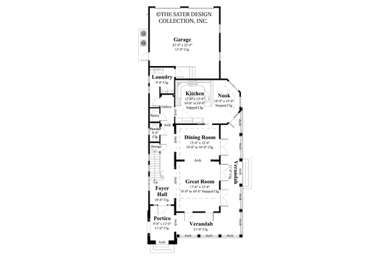 Floor Plan - Main Floor for Southern House Plan #930-360 - 3 bed, 2.5 bath