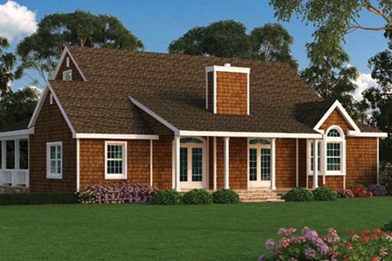 Architectural House Design - Exterior - Rear Elevation for Ranch House Plan #314-292 - 3 bed, 2 bath