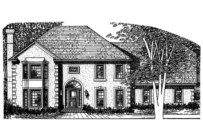 Home Plan - Exterior - Front Elevation 4 for Traditional House Plan #30-285 - 3 bed, 2.5 bath