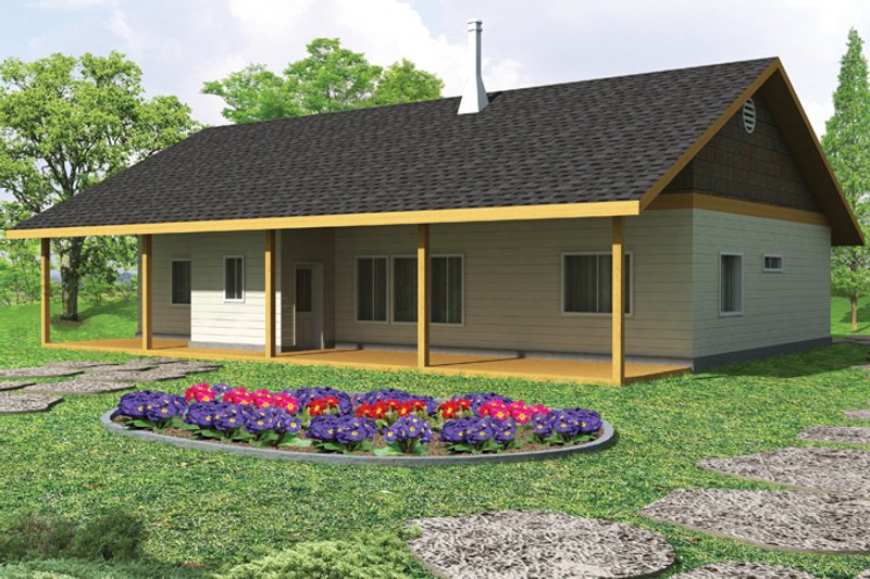 House Plan Design - Cabin Exterior - Front Elevation Plan #117-857