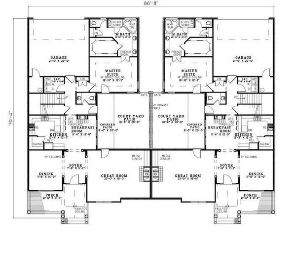 Architectural House Design - Traditional Floor Plan - Main Floor Plan #17-2401