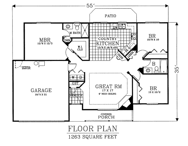 Traditional Floor Plan - Main Floor Plan #53-111